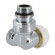 Термоклапан трьохосьовий ХРОМ Ø1/2″ х 24-19 SX (лівий) FIRST CORNER Carlo Poletti Srl