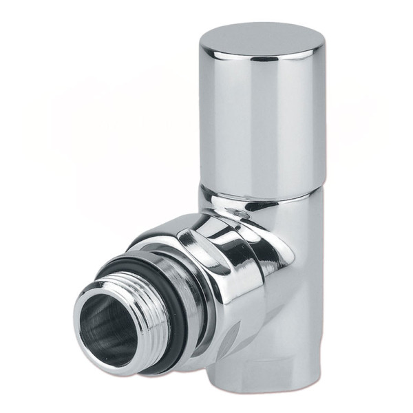 Кран радіаторний кутовий ХРОМ Ø1/2″ CYLINDER Carlo Poletti Srl