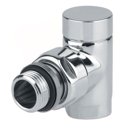 Кран відсікаючий кутовий ХРОМ Ø1/2″ CYLINDER Carlo Poletti Srl