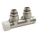 Вузел термостатичний TWIN THERMO BRUSH SILVER кутовий ЛІВИЙ Ø1/2″ З x 3/4″ EK 50 мм Carlo Poletti Srl