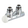 Вузел термостатичний TWIN THERMO ХРОМ кутовий ЛІВИЙ Ø1/2″ З x 3/4″ EK 50 мм Carlo Poletti Srl