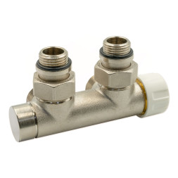 Вузел термостатичний TWIN THERMO НІКЕЛЬ кутовий ПРАВИЙ Ø1/2″ З x 3/4″ EK 50 мм Carlo Poletti Srl