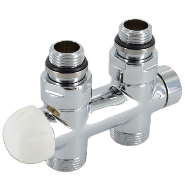 Вузел термостатичний TWIN THERMO ХРОМ прямий Ø1/2″ З x 3/4″ EK 50 мм Carlo Poletti Srl