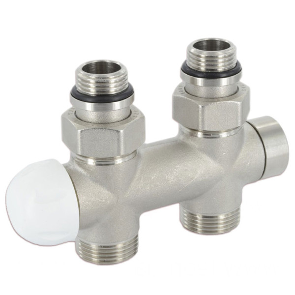 Вузел термостатичний TWIN THERMO НІКЕЛЬ прямий Ø1/2″ З x 3/4″ EK 50 мм Carlo Poletti Srl