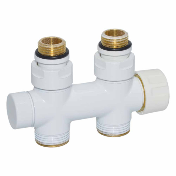 Вузел термостатичний TWIN THERMO БІЛИЙ прямий Ø1/2″ З x 3/4″ EK 50 мм Carlo Poletti Srl