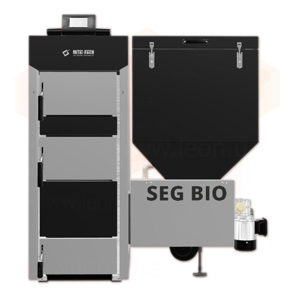 Котел твердопаливний пелетний CLASSIC SEG Bio-100 PLATINUM RIGHT 100 kW (750-1000 кв.м) правий + лямбда зонд Metal-Fach
