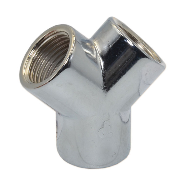 Трійник Y-подібний (хром) Ø1/2″ ВВВ FP Pattaroni