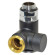 Кран відсікаючий трьохосьовий BLACK MATTE Ø1/2″x3/4″ DX (правий) COMBI CORNER (підкл. тену) Carlo Poletti Srl