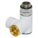 Кран відсікаючий трьохосьовий БІЛИЙ Ø1/2″x3/4″ SX (лівий) COMBI CORNER (підкл. тену) Carlo Poletti Srl