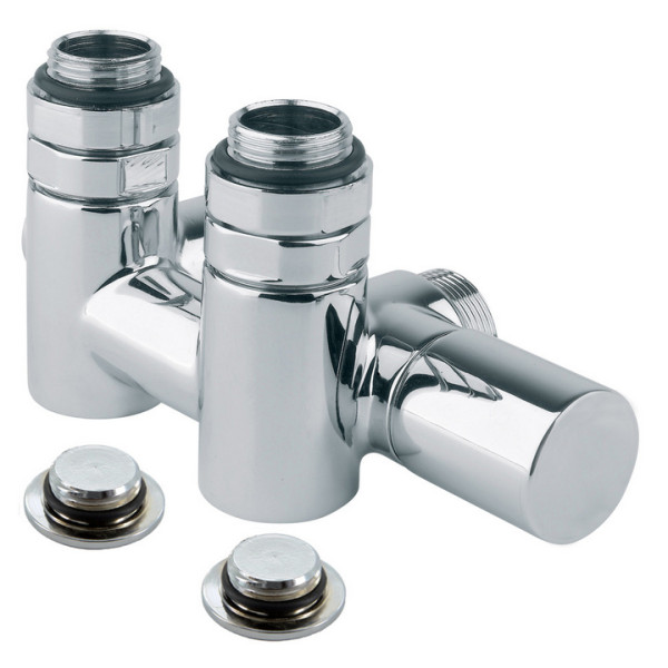 Вузел радіаторний ХРОМ Ø1/2″ x 3/4″ EK DX (правий) TWIN COMBI (підкл. тену) 50 мм Carlo Poletti Srl