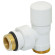 Кран відсікаючий кутовий БІЛИЙ корпус+штуцер Ø1/2″ х 24-19 FIRST Carlo Poletti Srl