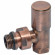 Кран радіаторний кутовий BRUSH COPPER Ø1/2″ COMPACT Carlo Poletti Srl