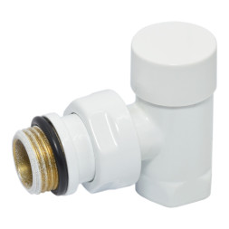 Кран відсікаючий кутовий БІЛИЙ Ø1/2″ COMPACT Carlo Poletti Srl