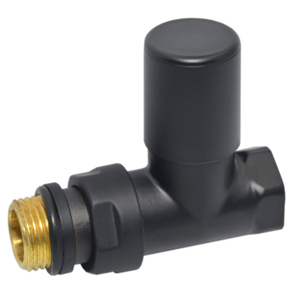 Кран радіаторний прямий BLACK MATTE Ø1/2″ COMPACT Carlo Poletti Srl