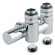 Вузел радіаторний ХРОМ Ø1/2″ x 3/4″ EK SX (лівий) TWIN COMBI (підкл. тену) 50 мм Carlo Poletti Srl