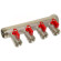 Колектор з кульовими кранами Ø1″ х 4 х 3/4″ЗР (red/червоний) I=45 мм BIANCHI F.LLI S.P.A.