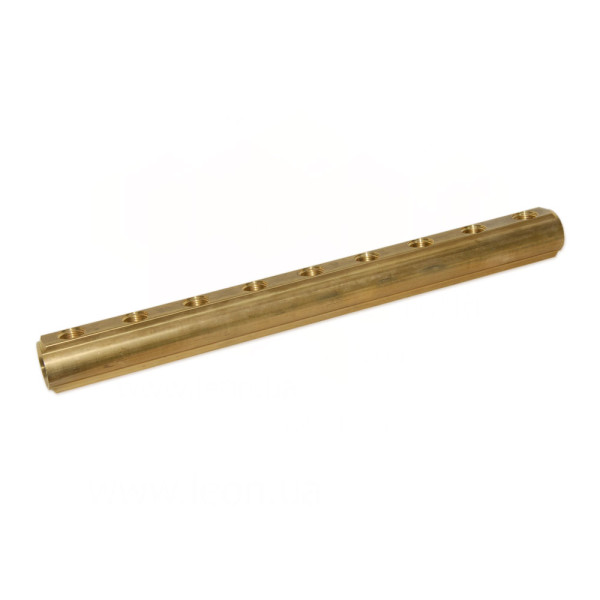 Колектор Ø1″ х 9 х 1/2″ ВР латунь з отвором для ПВ 3/8″ I=50 мм BIANCHI