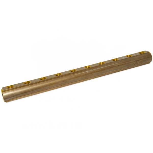 Колектор Ø1″ х 10 х 1/2″ ВР латунь з отвором для ПВ 3/8″ I=50 мм BIANCHI