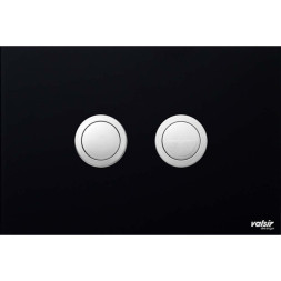 Клавиша (пневматика) BLACK & WHITE AC Black (глянцевая круглая) Valsir S.p.A.
