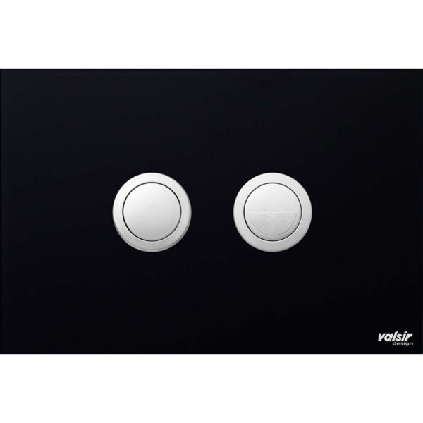 Клавіша (пневматика) BLACK & WHITE AC Black (глянцева кругла) Valsir S.p.A.