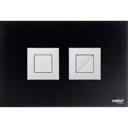 Клавиша (пневматика) BLACK & WHITE AL Black (матовая квадратная) Valsir S.p.A.