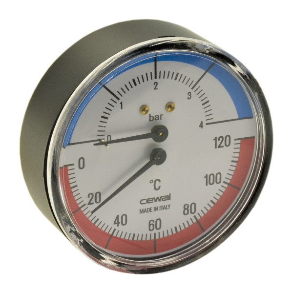 Термоманометр Ø80 1/2″ 0/120°С 6 бар фронтальний Cewal S.p.A.