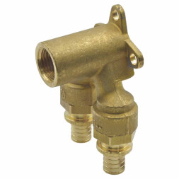Настенное колено проходное Ø20 x 1/2″ ВР х Ø20 (натяжная гильза) GENERAL FITTINGS