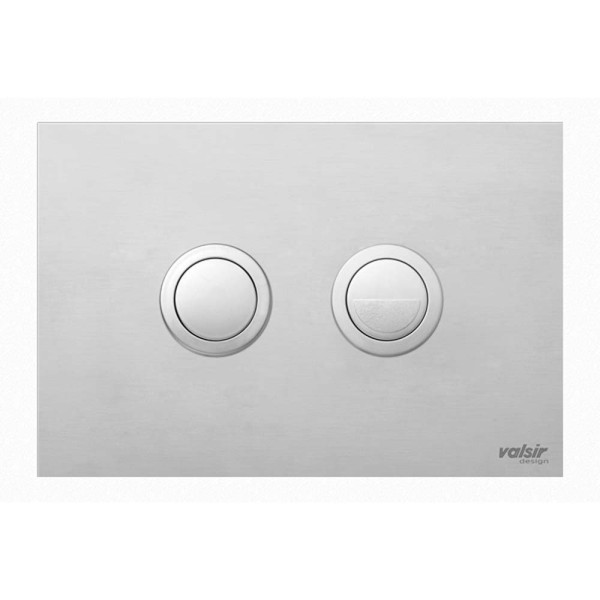 Клавіша (пневматика) INOX Satin stainless steel (матова гругла) Valsir S.p.A.