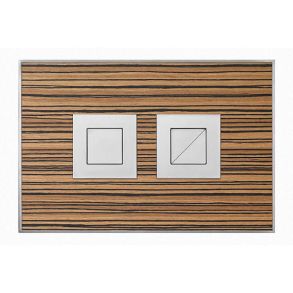 Клавіша (пневматика) WOOD Zebrano (матова квадратна) Valsir S.p.A.