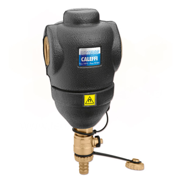 Дешламатор з магнітом горизонтальний в ізоляції DIRTCAL® Ø1 1/4″ ВВ 0÷110°C 10 bar 5 μm Caleffi S.p.a.
