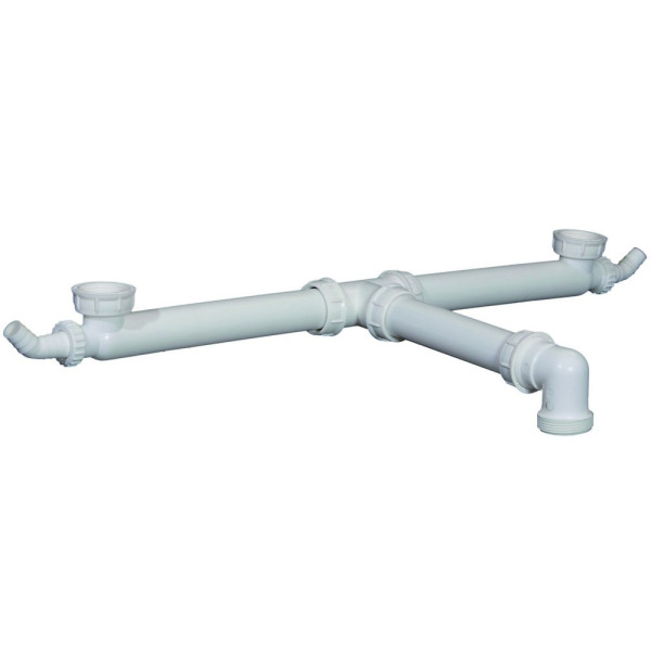Трубка підключення Т-подібна для подвійної мийки Ø40 х 1 1/2″ Ghidini SpA