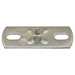 Подпятник (фронтальная плита) вариант №1 M10 (80 x 30 x 3) оцинкованный MÜPRO GmbH