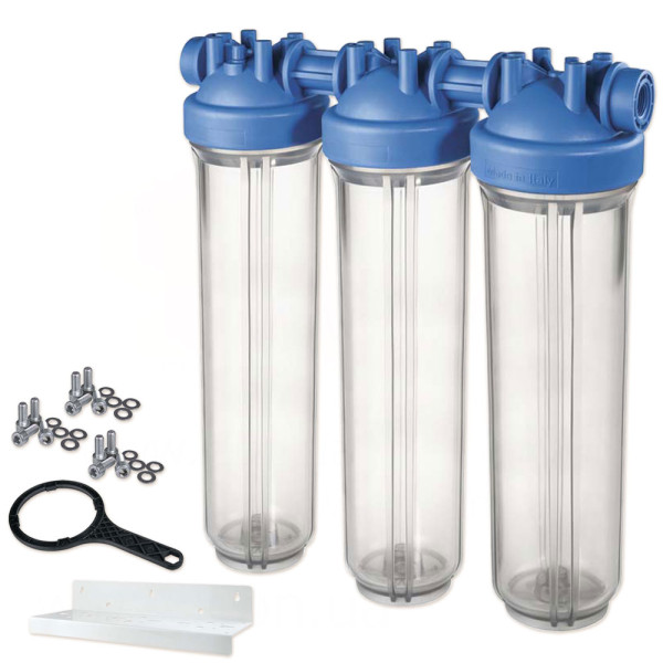 Фільтр-колба DP BIG TRIO TS (прозора) Ø1″ IN (пластик) 20″ 45°C 8,3 bar KIT Atlas Filtri s.r.l.