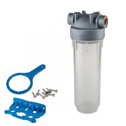 Фільтр-колба антимікробна DP MONO SANIC 1/2″ OT (латунь) 10″ 45°C 8 bar KIT Atlas Filtri s.r.l.