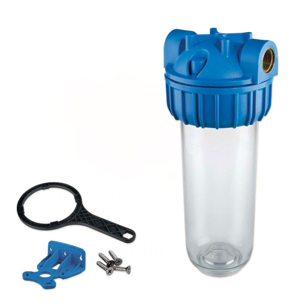 Фільтр-колба PLUS 3P 3/4″ (латунь) 10″ (senior) AFO SX TS 45°C 8 bar KIT Atlas Filtri s.r.l.