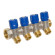 Колектор з вентилями Ø3/4″ х 4 х 1/2″ЗР хром (blue/синій) I=36 мм BIANCHI F.LLI S.P.A.