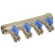 Колектор з кульовими кранами Ø1″ х 4 х 3/4″ЗР (blue/синій) I=45 мм BIANCHI F.LLI S.P.A.