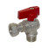 Кран кутовий Ø1/2″ З х 3/4″ В з накидною гайкою (red/червоний) BIANCHI F.lli S.p.A.