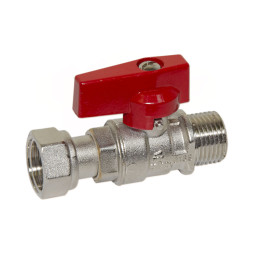 Кран прямий Ø1/2″ З х 1/2″ В з накидною гайкою (red/червоний) BIANCHI F.lli S.p.A.