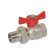 Кран-американка кульовий TAMIGI Ø1/2″ red PN40 –10°C/+120°C Idrosanitaria Bonomi