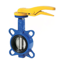 Засувка ″BUTTERFLY″ GAS (жовта ручка) GGG-400-15 (високоміцний чавун) EPDM -10/+120°C DN65 Brandoni S.p.A.