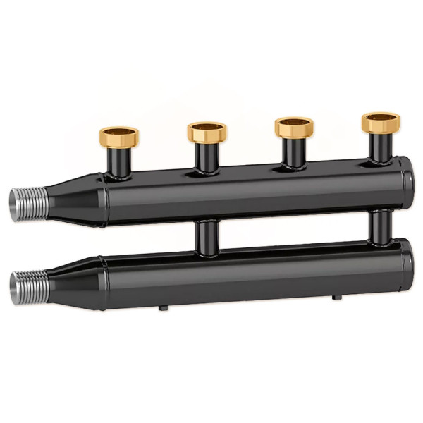 Сталевий колектор Ø1 1/4″ З x 1 1/2″ В (накидні гайки) 2 пари 125 мм 10 bar 5÷110°C Caleffi S.p.a.