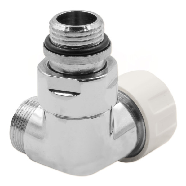 Термоклапан трьохосьовий ХРОМ Ø1/2″ х 24-19 SX (лівий) CORNER-THERMO Carlo Poletti Srl