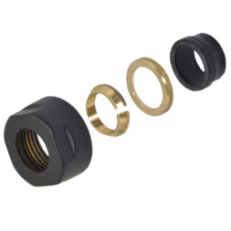 Гайка для медной трубы Ø15 мм x 3/4″ EK BLACK MATTE Carlo Poletti Srl