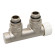 Вузел термостатичний TWIN THERMO SATIN NICKEL кутовий ПРАВИЙ Ø1/2″ З x 3/4″ EK 50 мм Carlo Poletti Srl