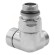 Кран відсікаючий трьохосьовий ХРОМ Ø1/2″ х 24-19 DX (правий) CORNER Carlo Poletti Srl