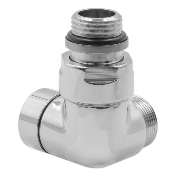 Кран відсікаючий трьохосьовий ХРОМ Ø1/2″ х 24-19 DX (правий) CORNER Carlo Poletti Srl