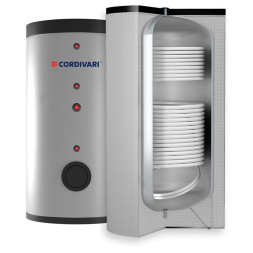 Бойлер 200 л BOLLY® 2 AP (2 увеличенных ТО) WB (твердая несъемная изол.) POLYWARM® Cordivari srl