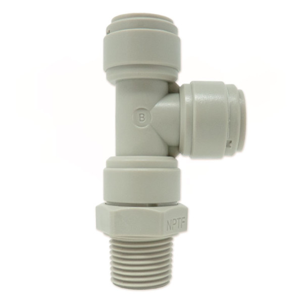 Трійник Ø1/4″ (трубка) х Ø1/4″ (трубка)х Ø1/4″ЗР Polyacetal (HRST1/4-N02G) CDC Fluidtech Europe S.r.l