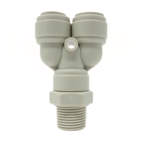Трійник Y подібний Ø1/4″ (трубка) х Ø1/4″ЗР х Ø1/4″ (трубка) Polyacetal (HRWT1/4-N02G) CDC Fluidtech Europe S.r.l.